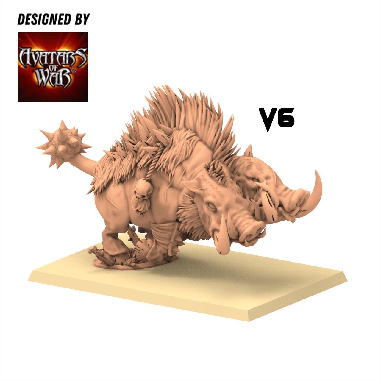 Beastmen - Razortusks - monopose 28&32mm scale - Avatar of War
