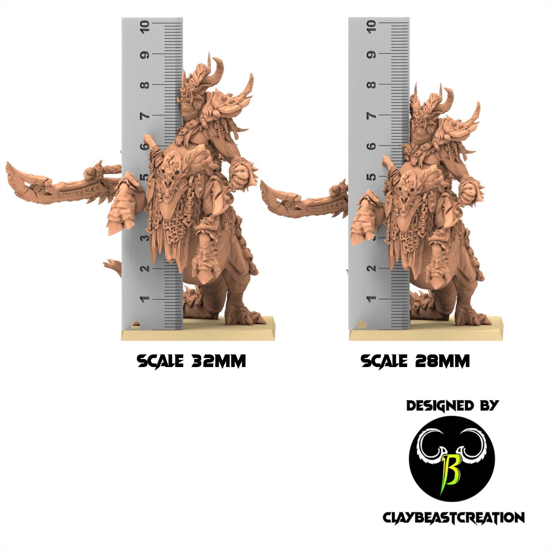 Beastmen - Ancient Centigon - Fallen Beast - ClayBeastCreation