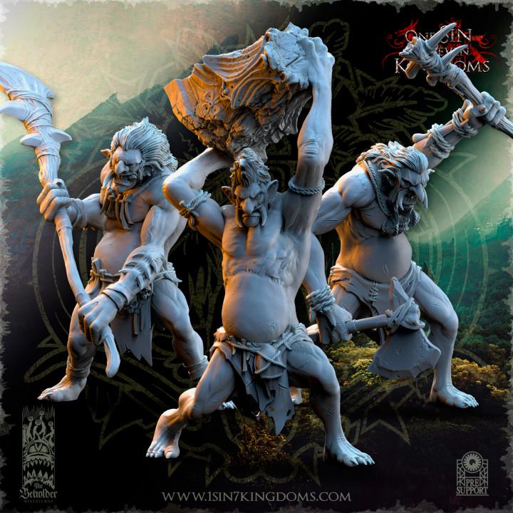 Orc & Goblin - Mountains Trolls - The Black horde - The Beholder Miniatures