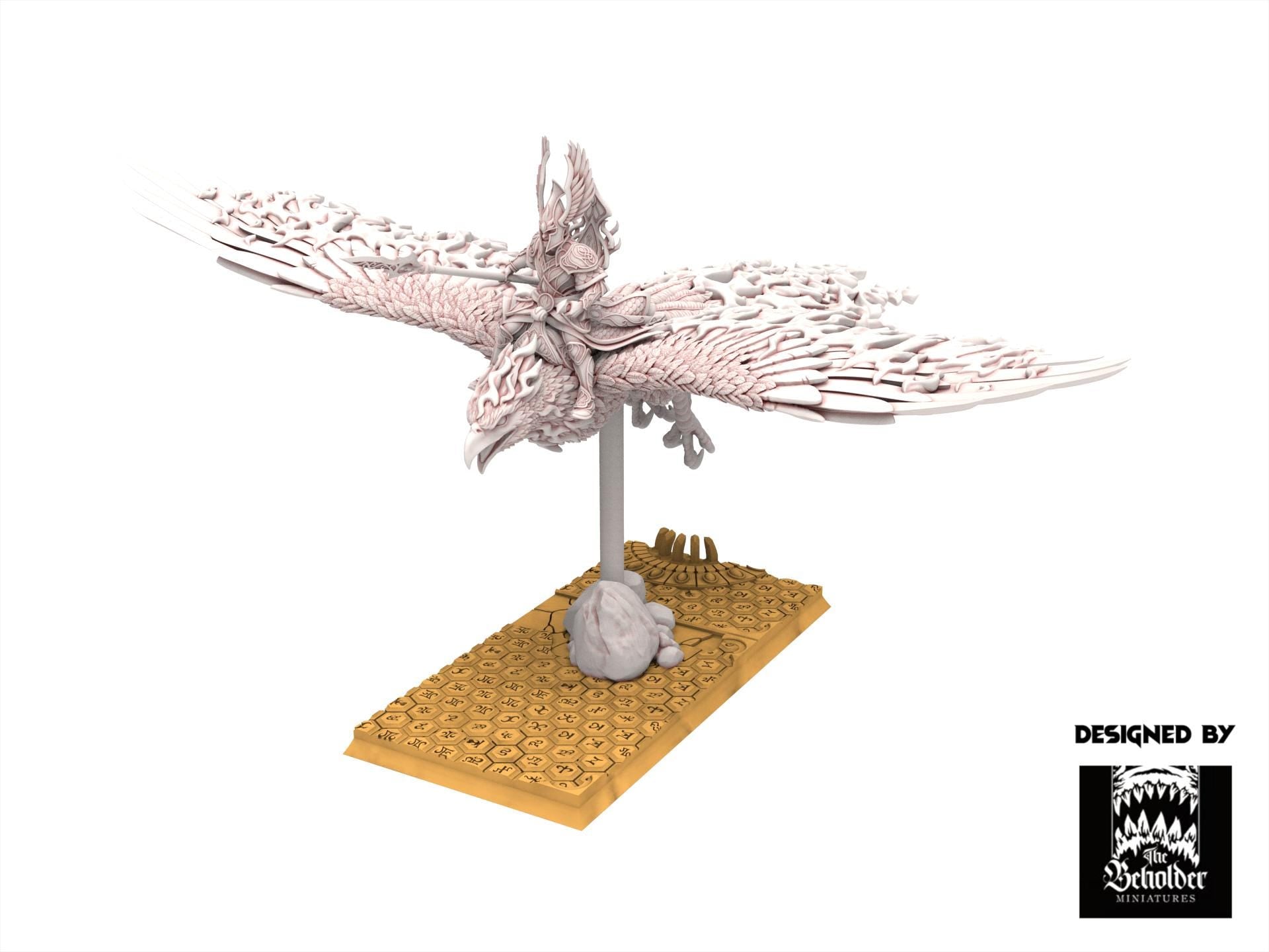 Hight Elves - Searing Bird Lord on Phoenix - Silvermoor - The Beholder Miniatures