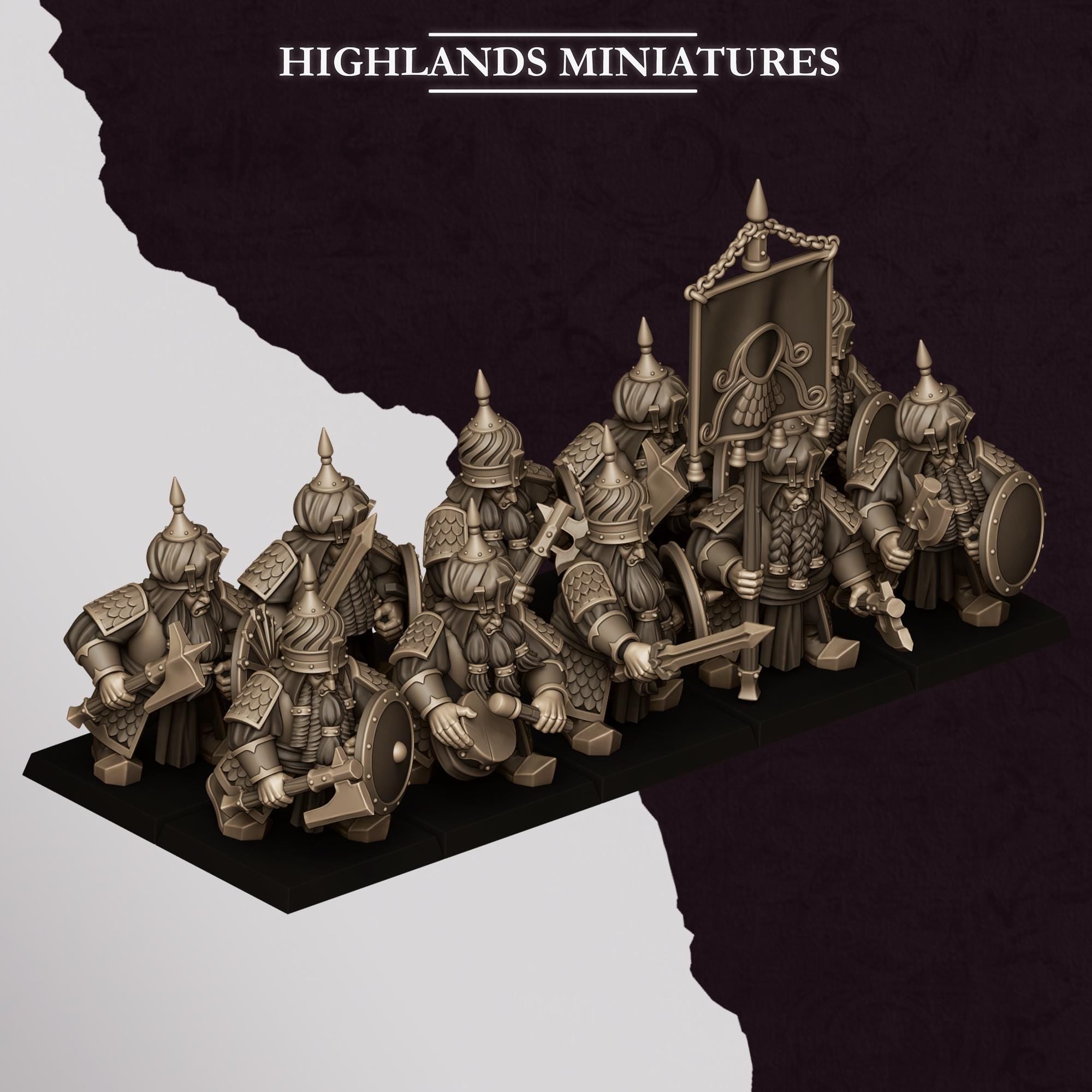 Chaos Dwarves - Warriors - Sons of Marduk - Highlands Miniatures