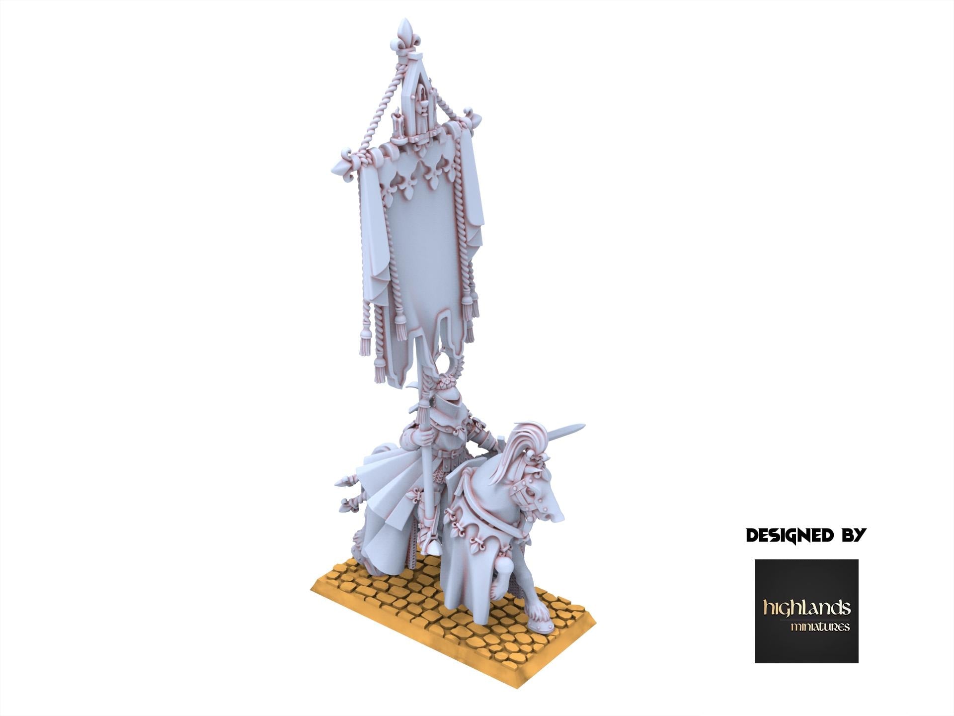 Arthurian Knights - Battle Standard Bearers - Gallia - Highlands Miniatures