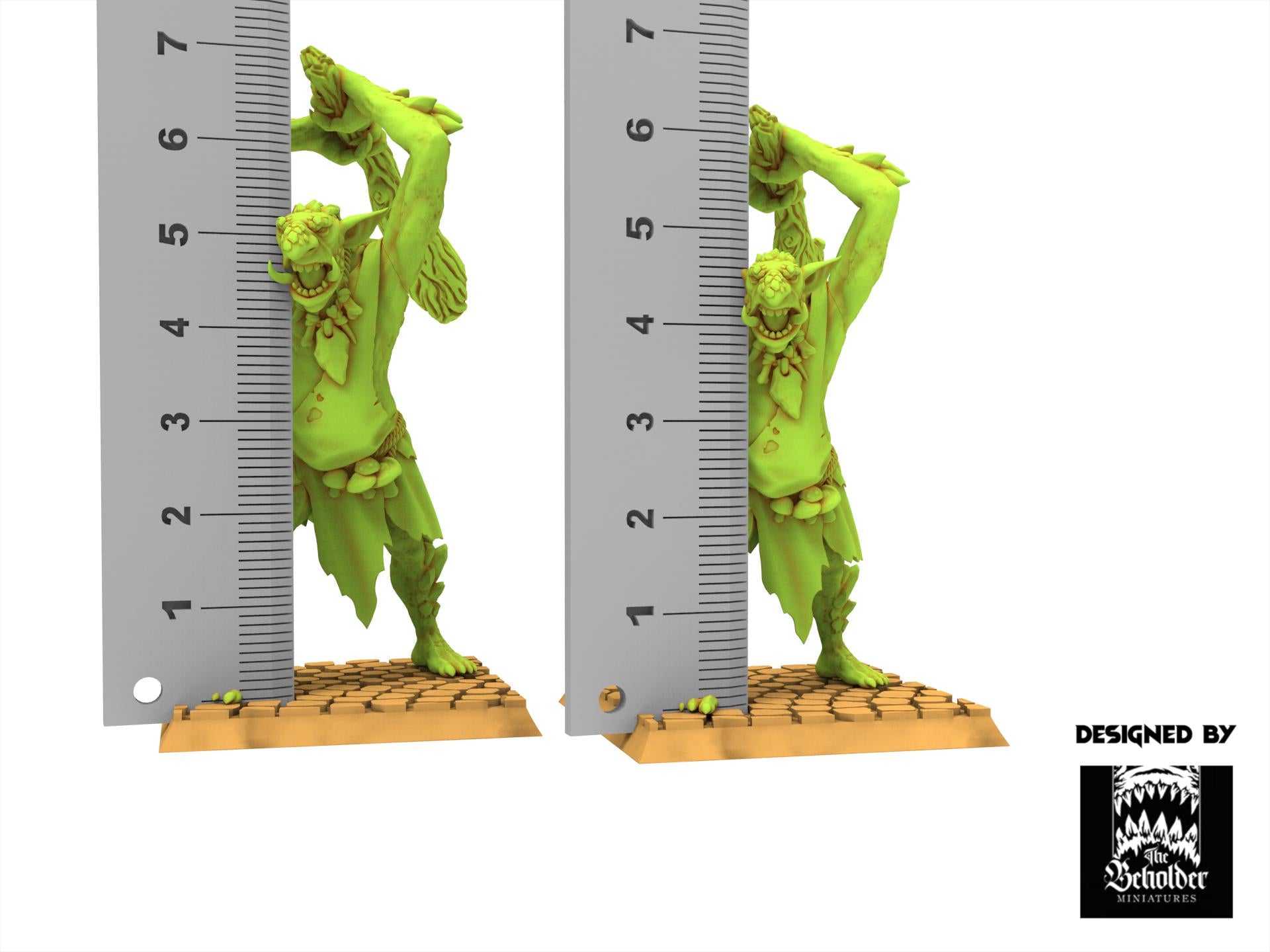 Orc & Goblin - Rock Trolls - The Black horde - The Beholder Miniatures