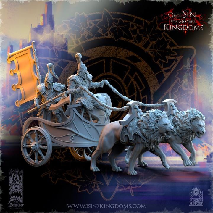 Hight Elves - Bear Guardians Chariot - Silvermoor - The Beholder Miniatures