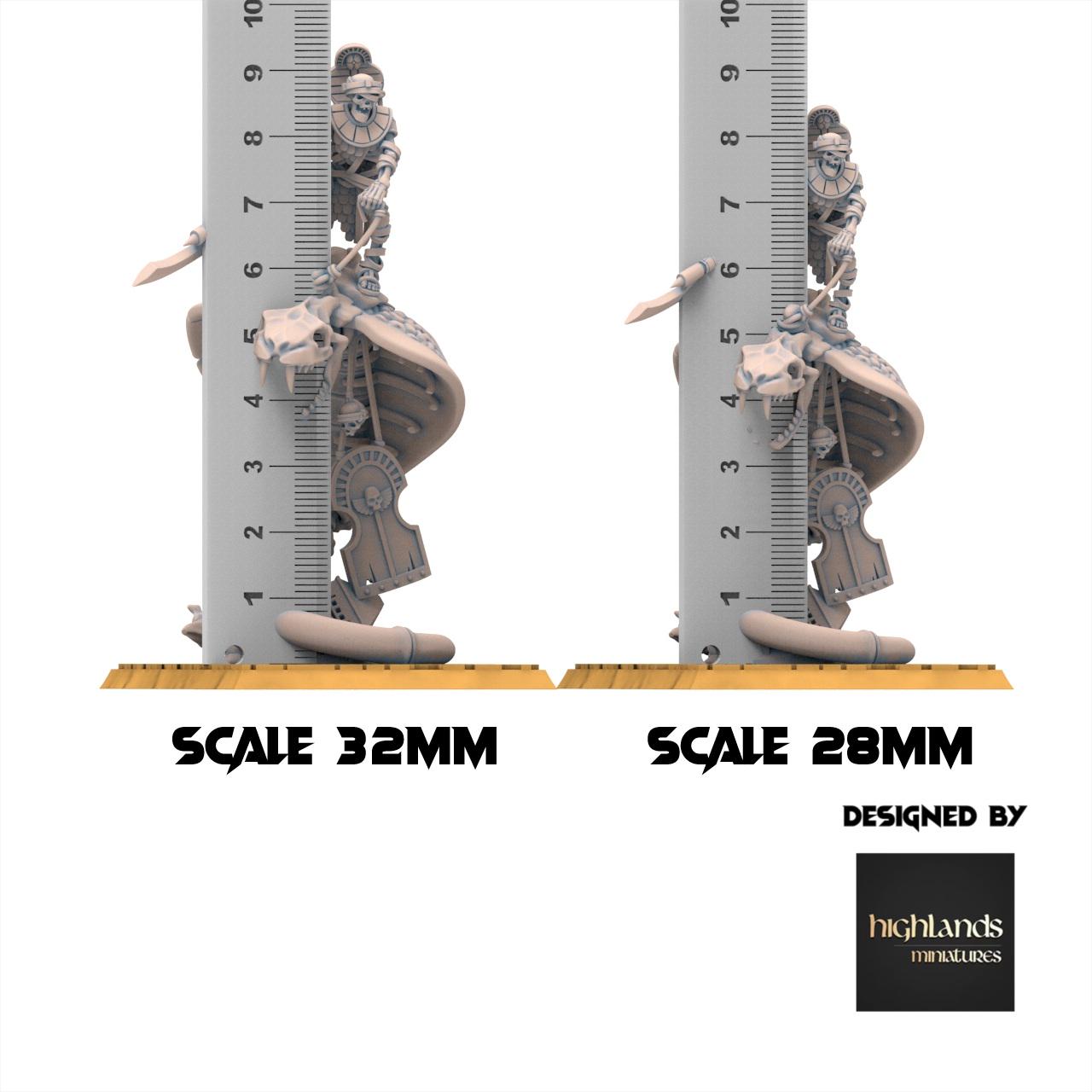 Eternal Dynasties - Mounted Ancient Guard on Great Snakes - Eternal Dynasties - Highlands Miniatures