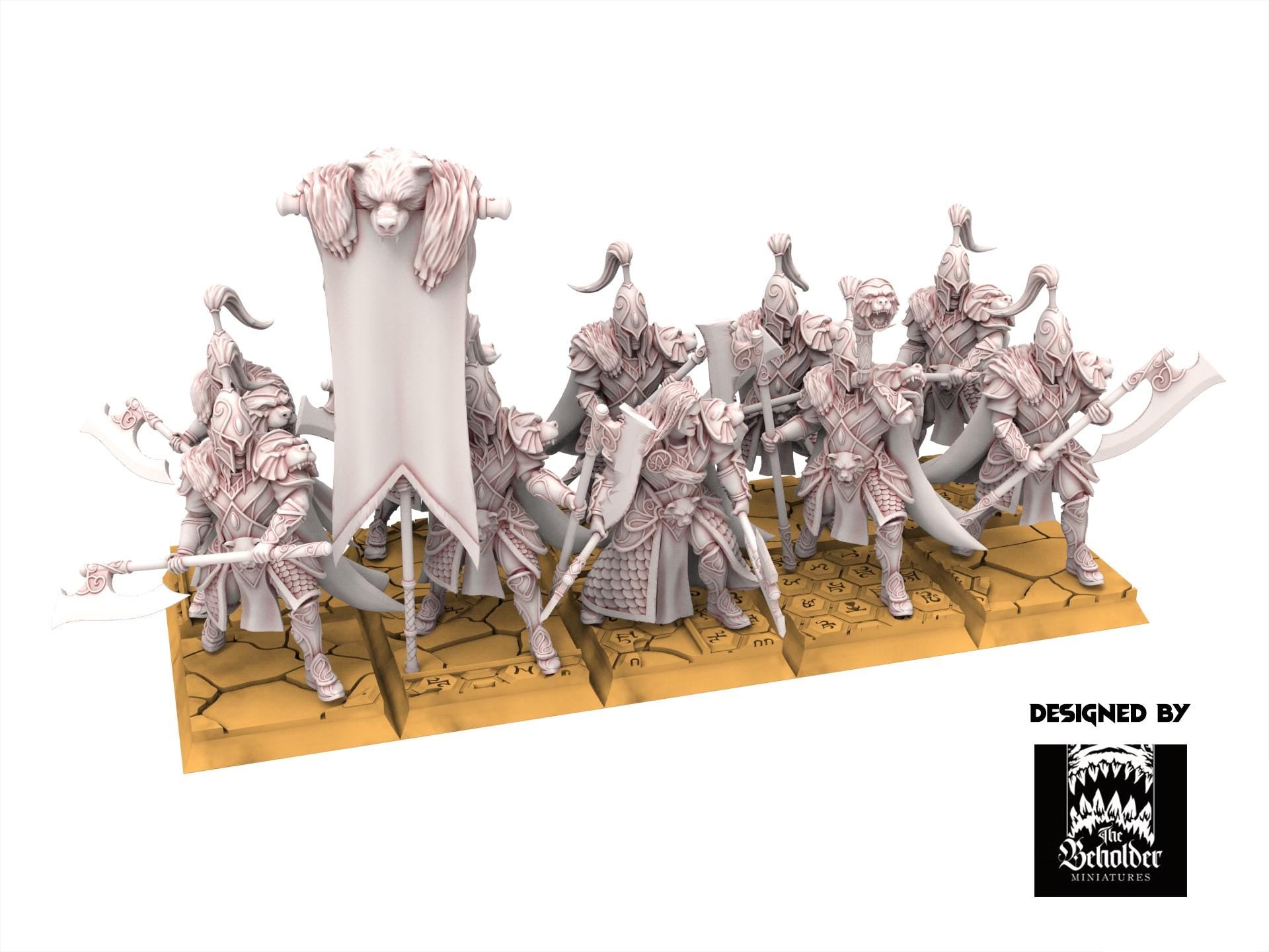 Hight Elves - Bear Guardians - Silvermoor - The Beholder Miniatures