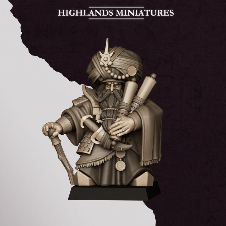 Chaos Dwarves - Sorcerer - Sons of Marduk - Highlands Miniatures