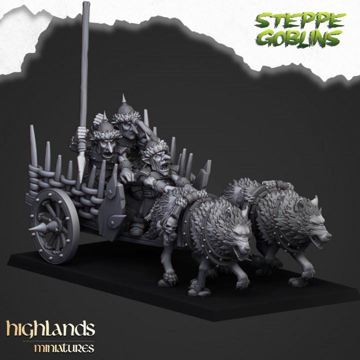 Orc & Goblin - Goblin Chariot - Steppe Goblin - Highlands Miniature