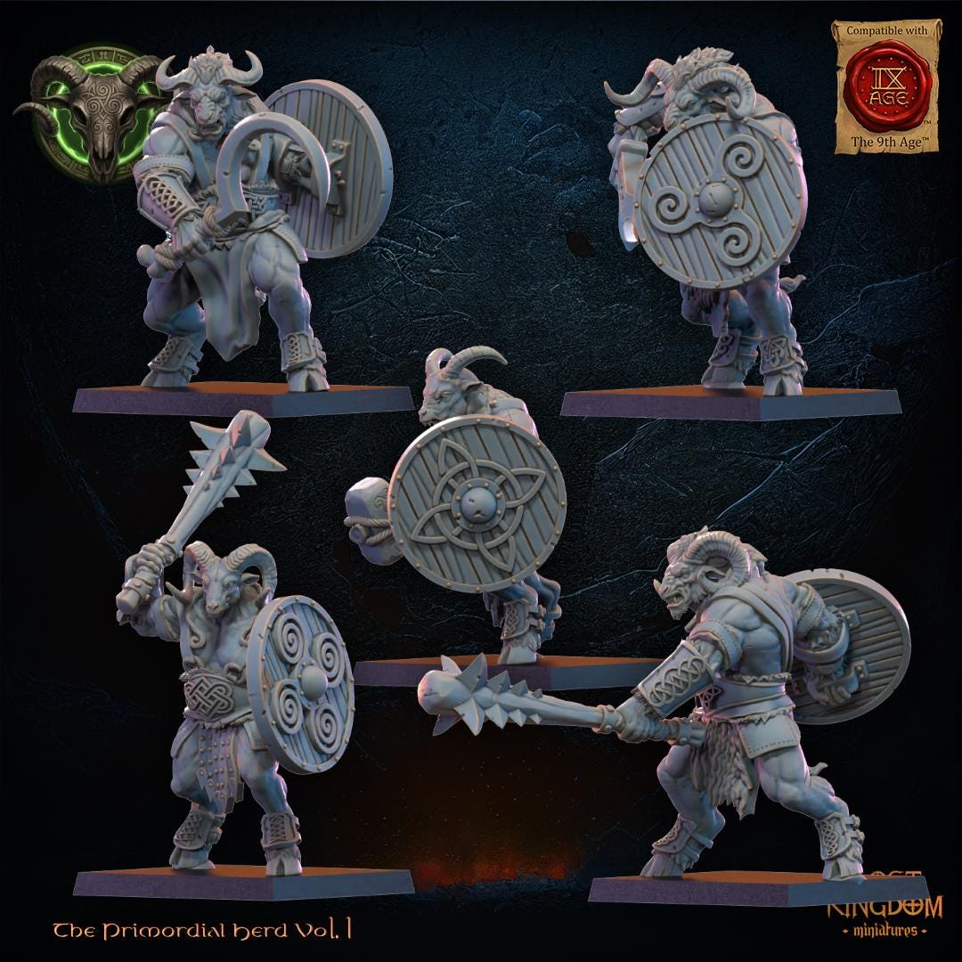 Beastmen - Wildhorn Herd - Warriors of the Dark Gods - Lost Kingdom Miniatures