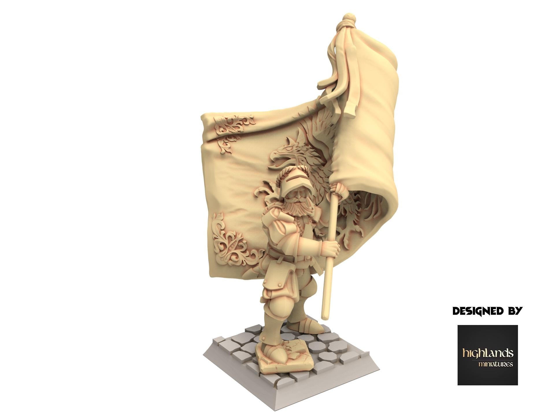 Imperial Fantasy - Hight Banner Captain - Sunland - Highlands Miniatures