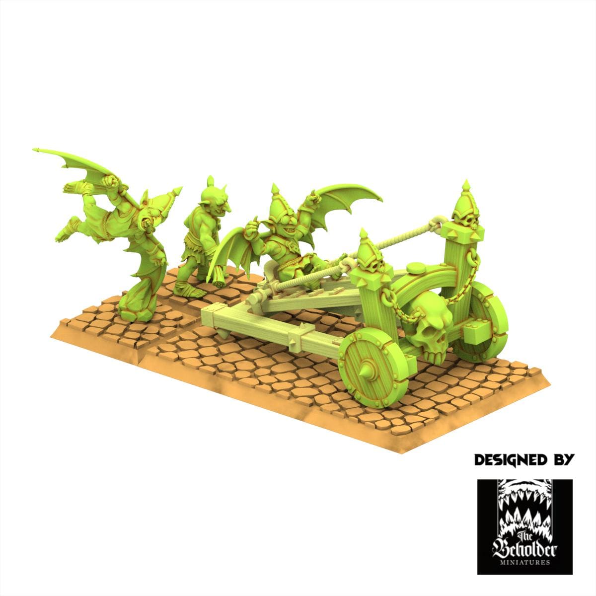 Orc & Goblin - Goblins Slingshot of Doom - The Black horde - The Beholder Miniatures