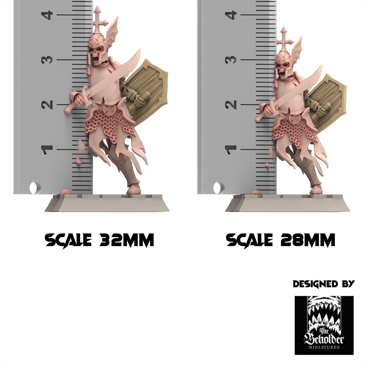 Undead 32/28mm - Crypt Guards - Undying Legions - The Beholder Miniatures