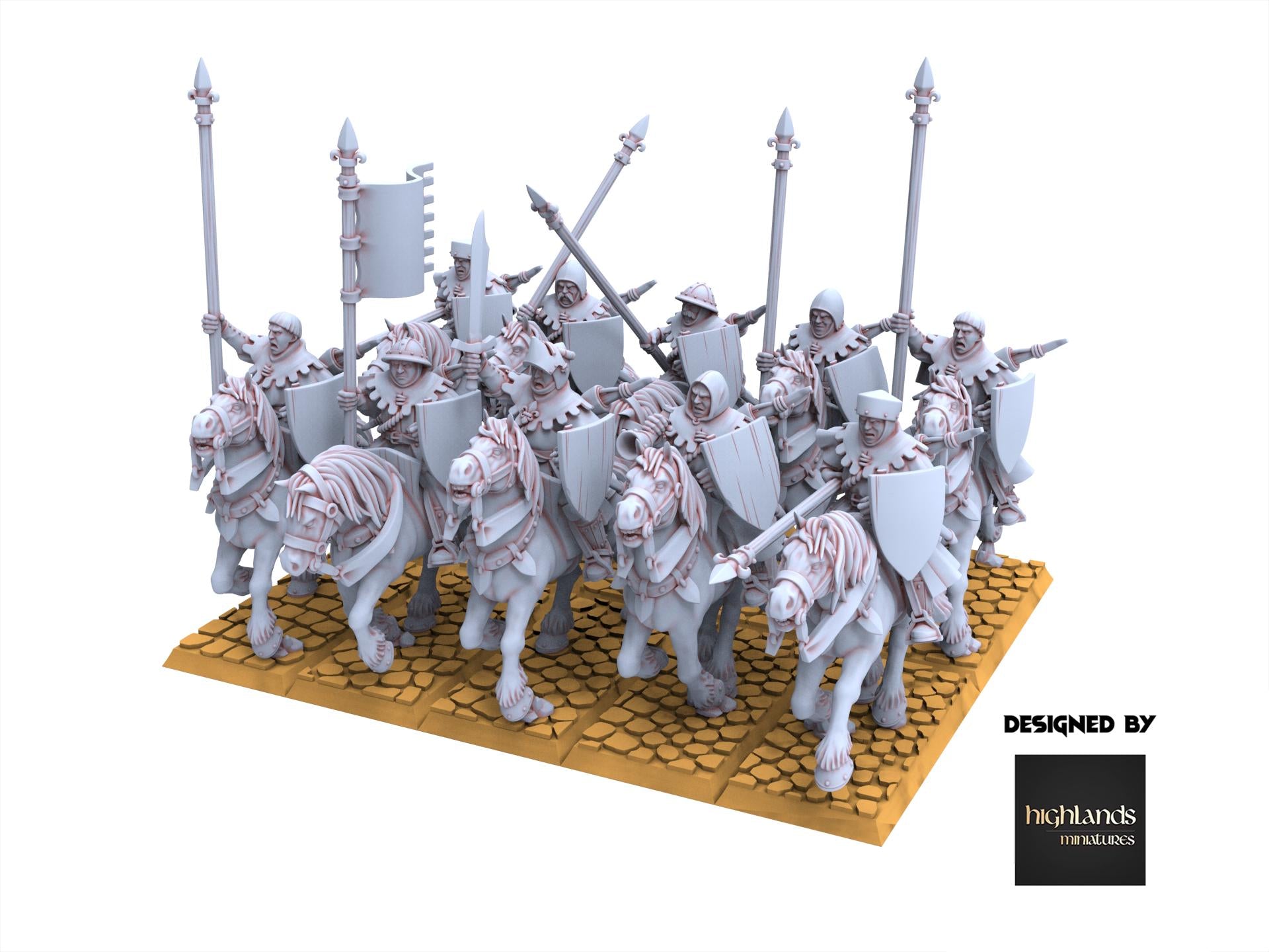 Arthurian Knights - Mounted Men at Arms - Gallia - Highlands Miniatures
