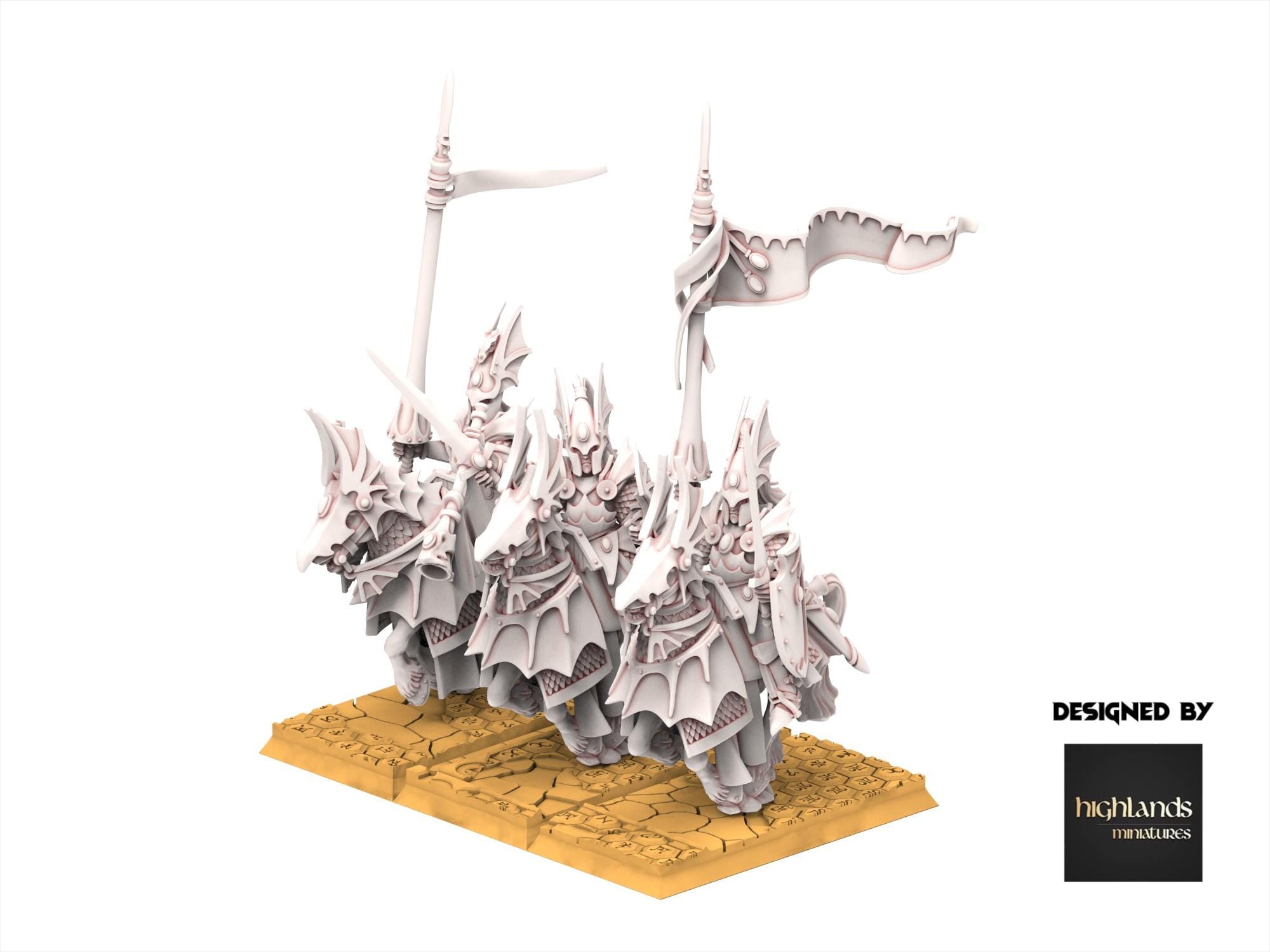 Hight Elves - Mounted Dragons - Aegean - Highlands Miniatures