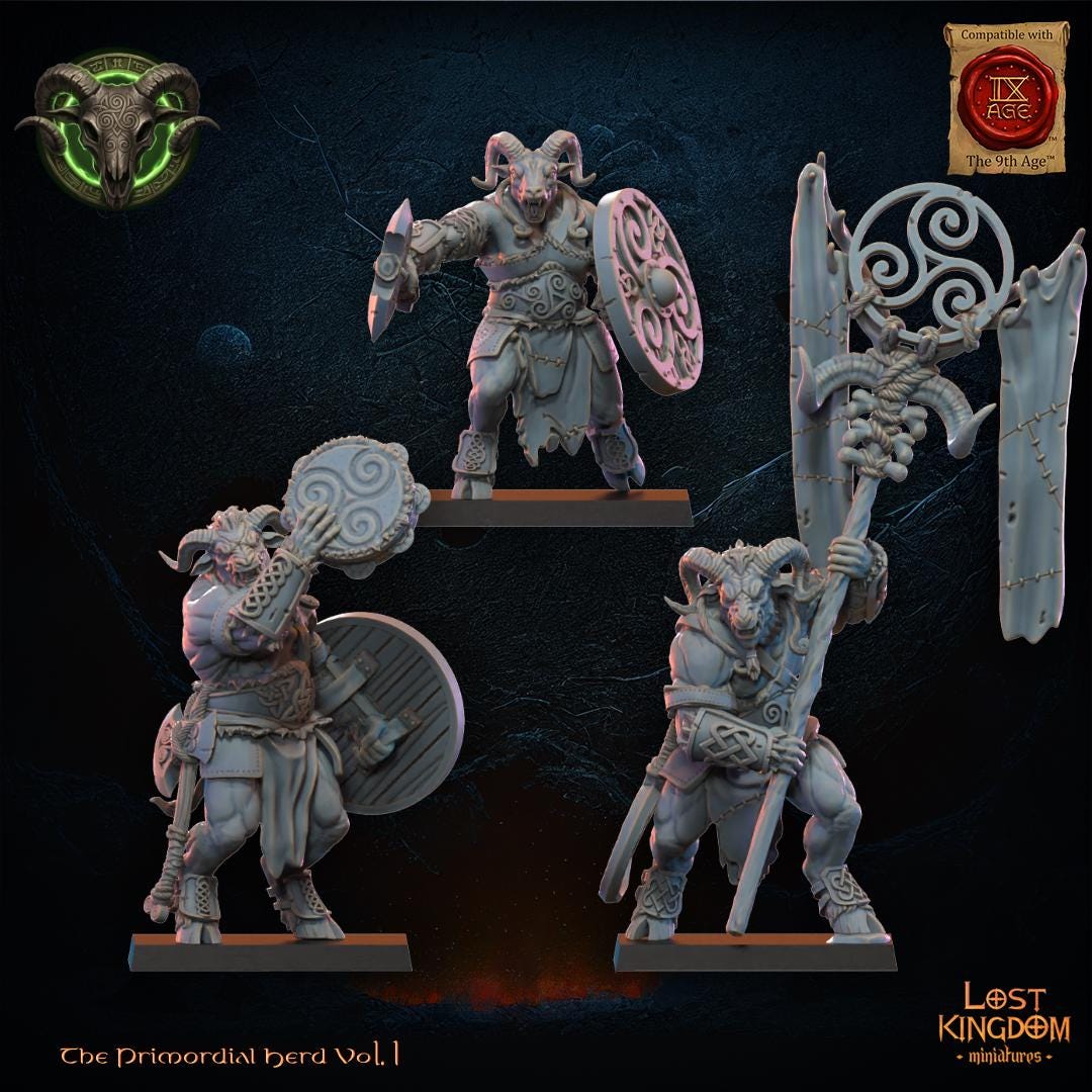 Beastmen - Wildhorn Herd - Warriors of the Dark Gods - Lost Kingdom Miniatures
