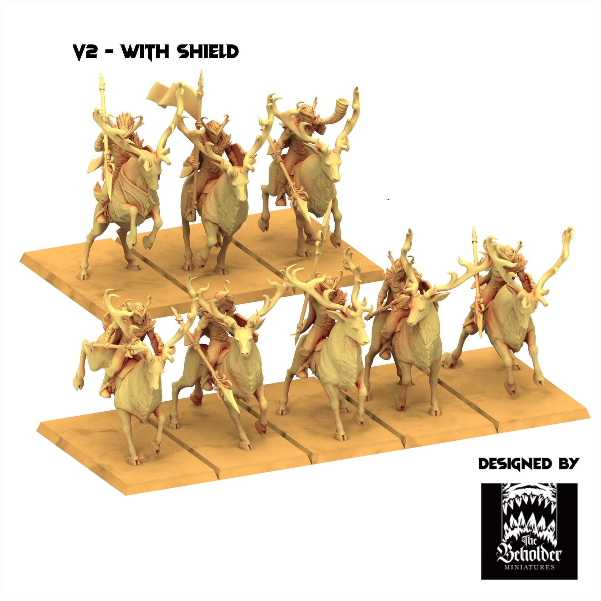 Sylvan Elves - Deepwood Riders - Evergreen Elves - The Beholder Miniatures
