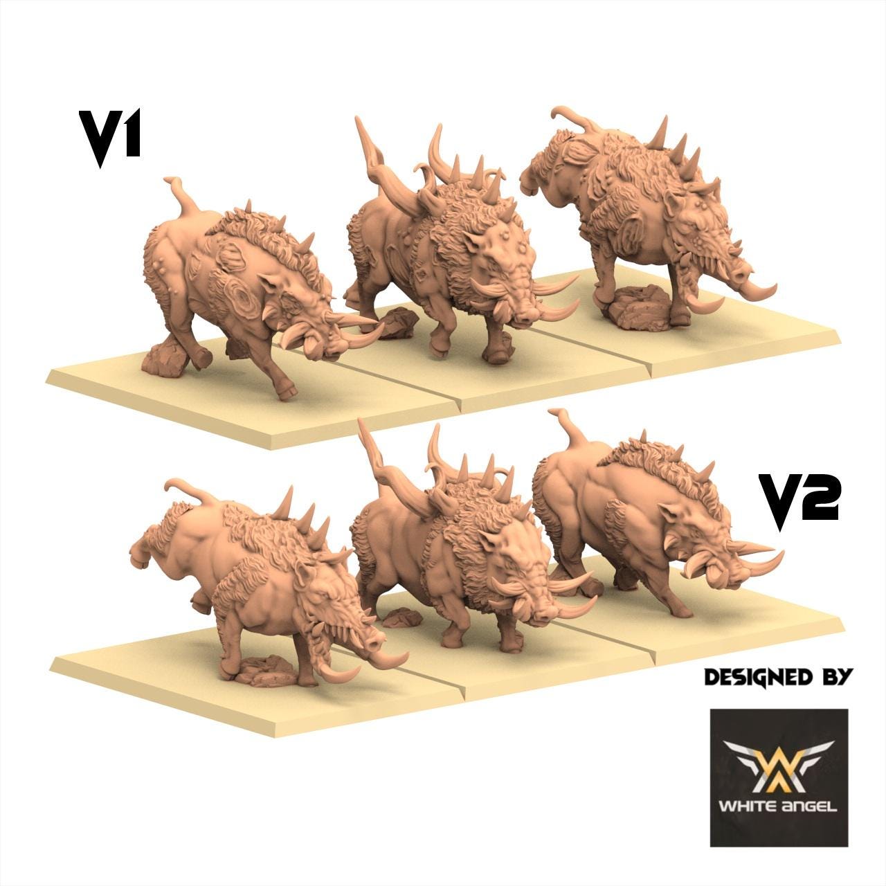 Beastmen - Beast Boar Things - White Angel Miniatures