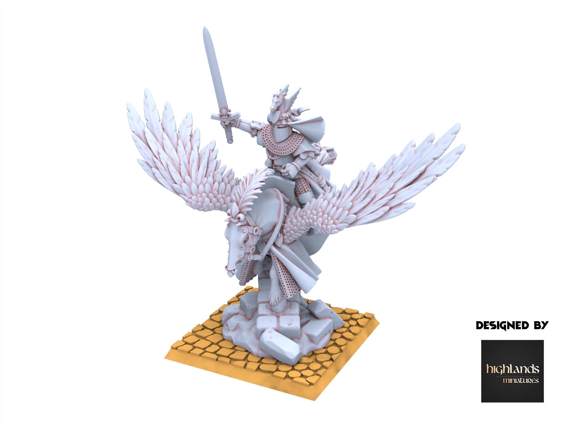 Arthurian Knights - Knights on Pegasus - Gallia - Highlands Miniatures