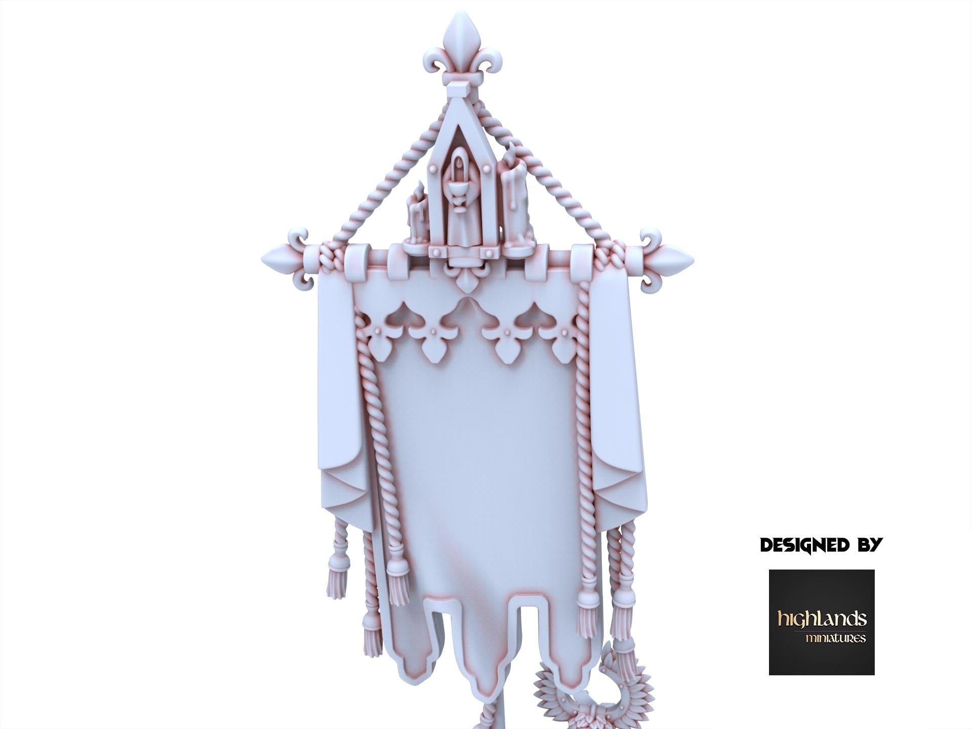 Arthurian Knights - Battle Standard Bearers - Gallia - Highlands Miniatures