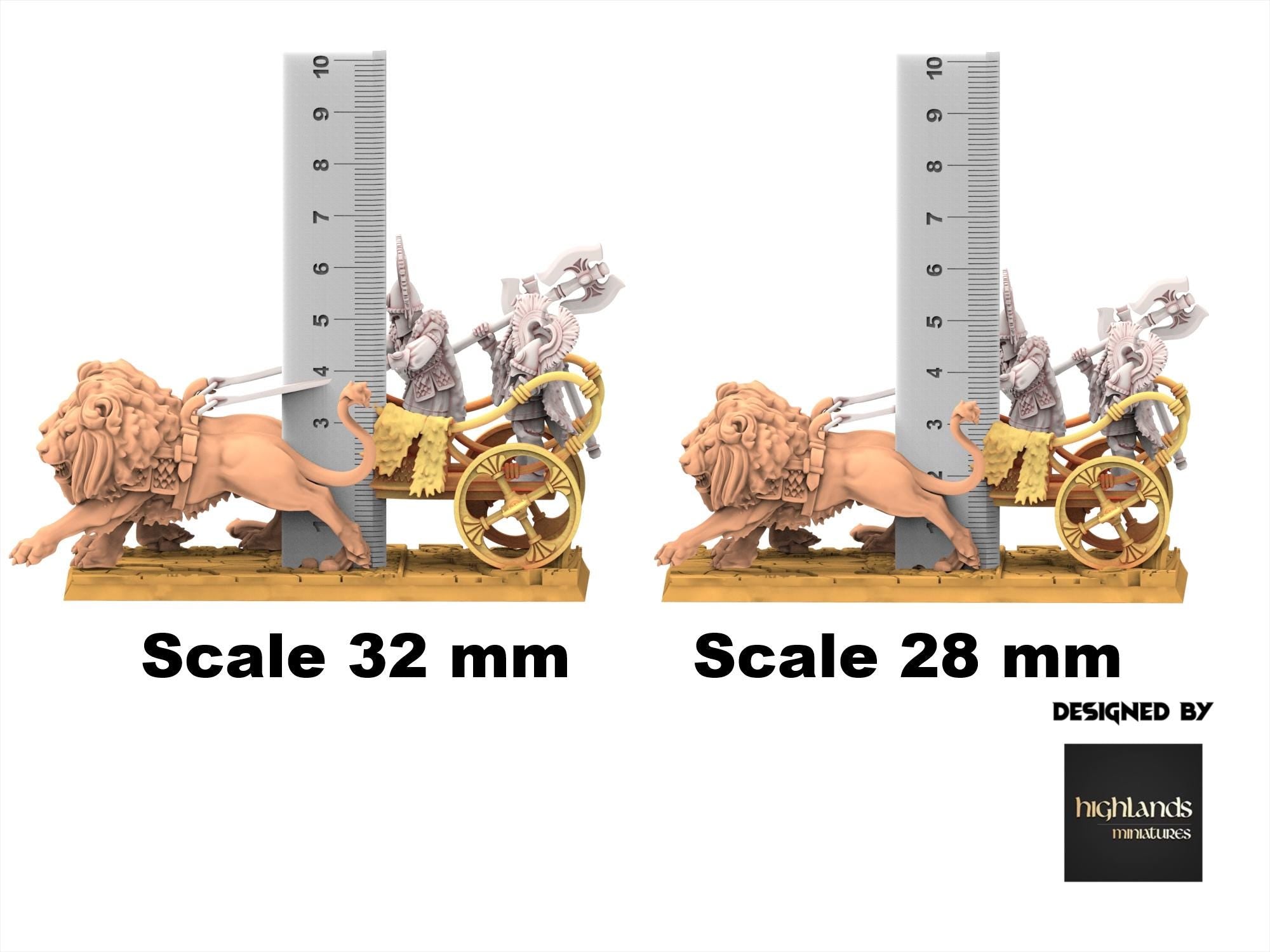 Hight Elves - Lions Chariot - Aegean - Highlands Miniatures