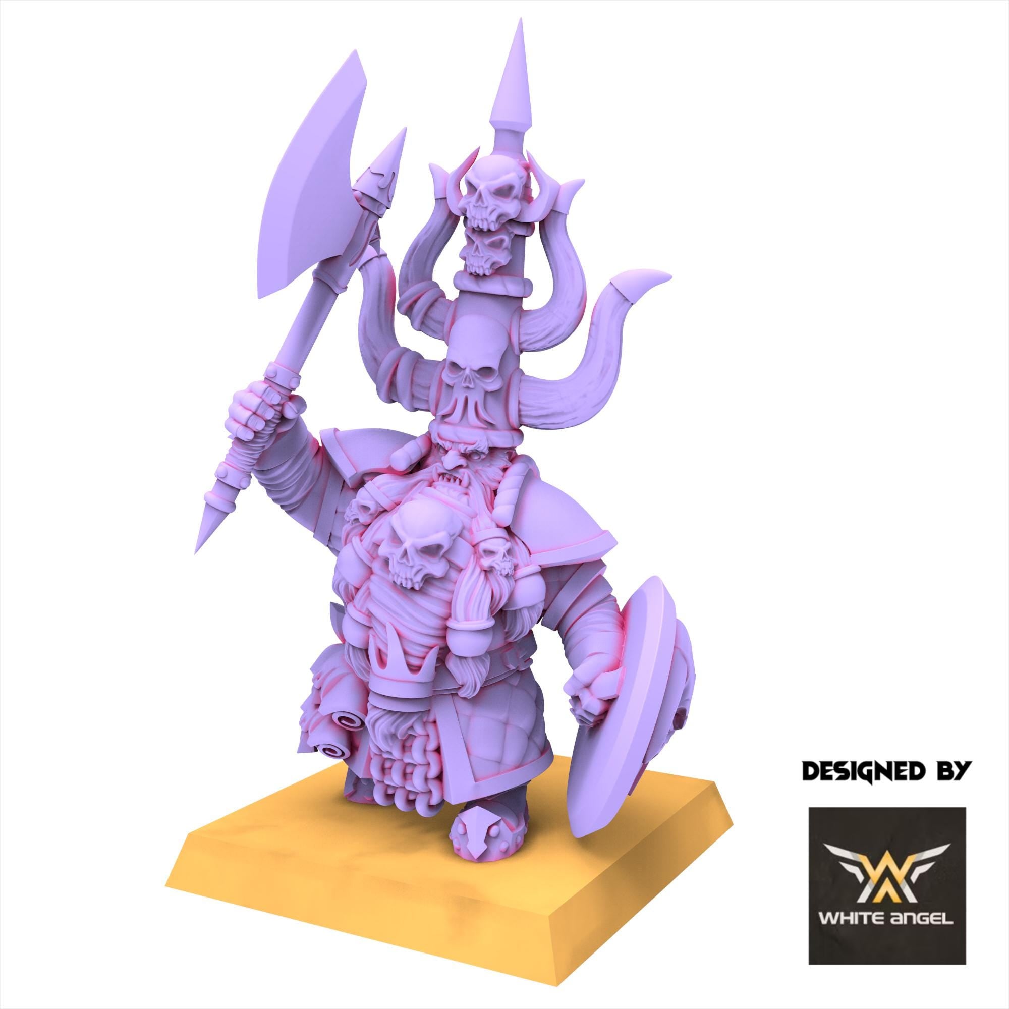 Chaos Dwarves - Infernal King - Infernal Dwarves - White Angel Miniatures
