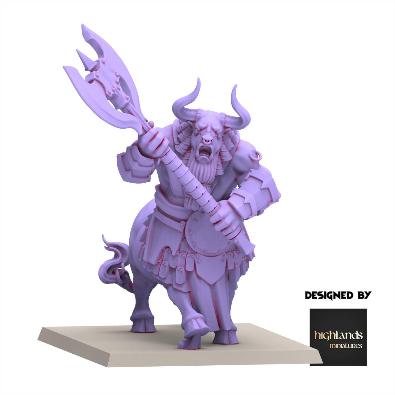 Chaos Dwarves - Minotaurs Heavy Weapons - Sons of Marduk - Highlands Miniatures