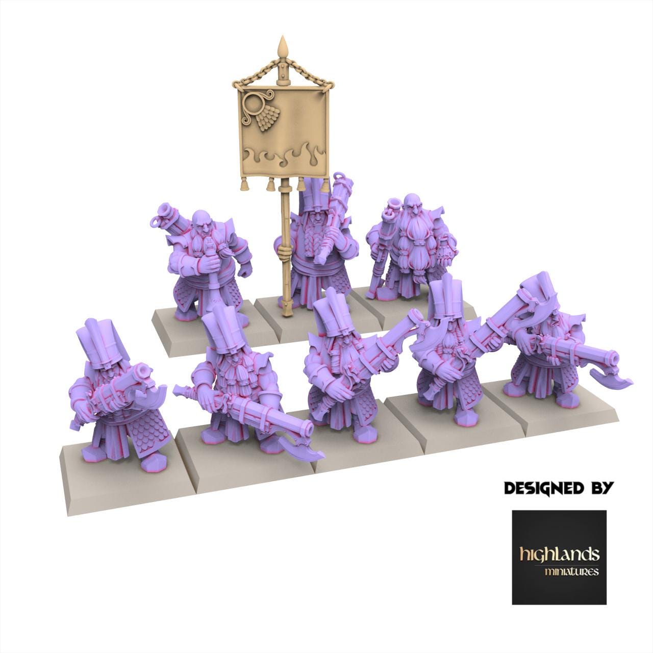 Chaos Dwarves - Shooters With Jezail - Sons of Marduk - Highlands Miniatures