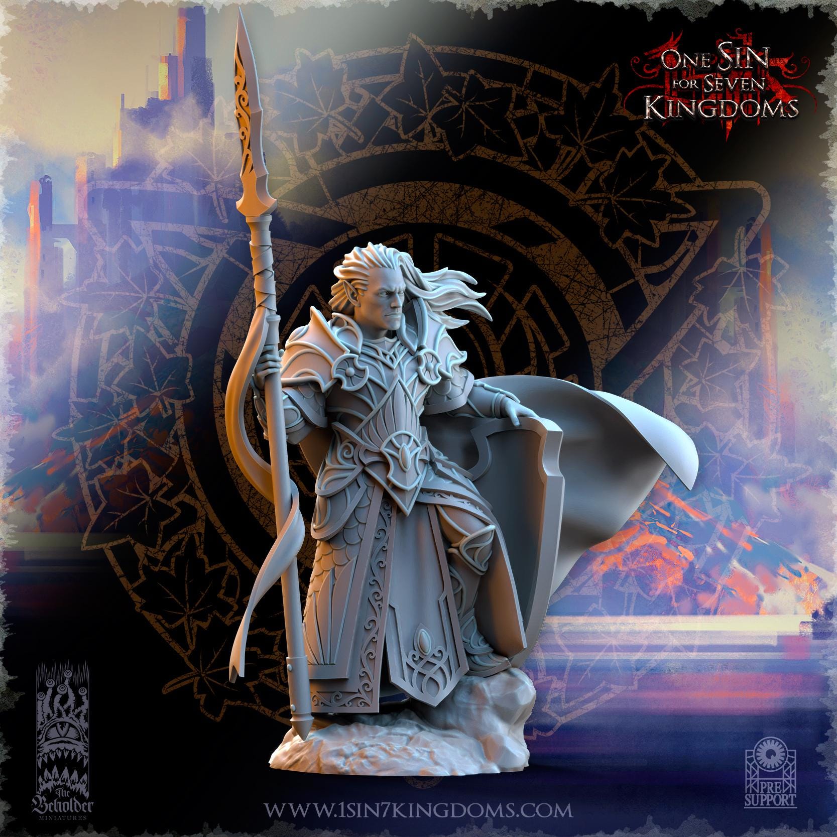 Hight Elves - Commander Polomhir - Silvermoor - The Beholder Miniatures