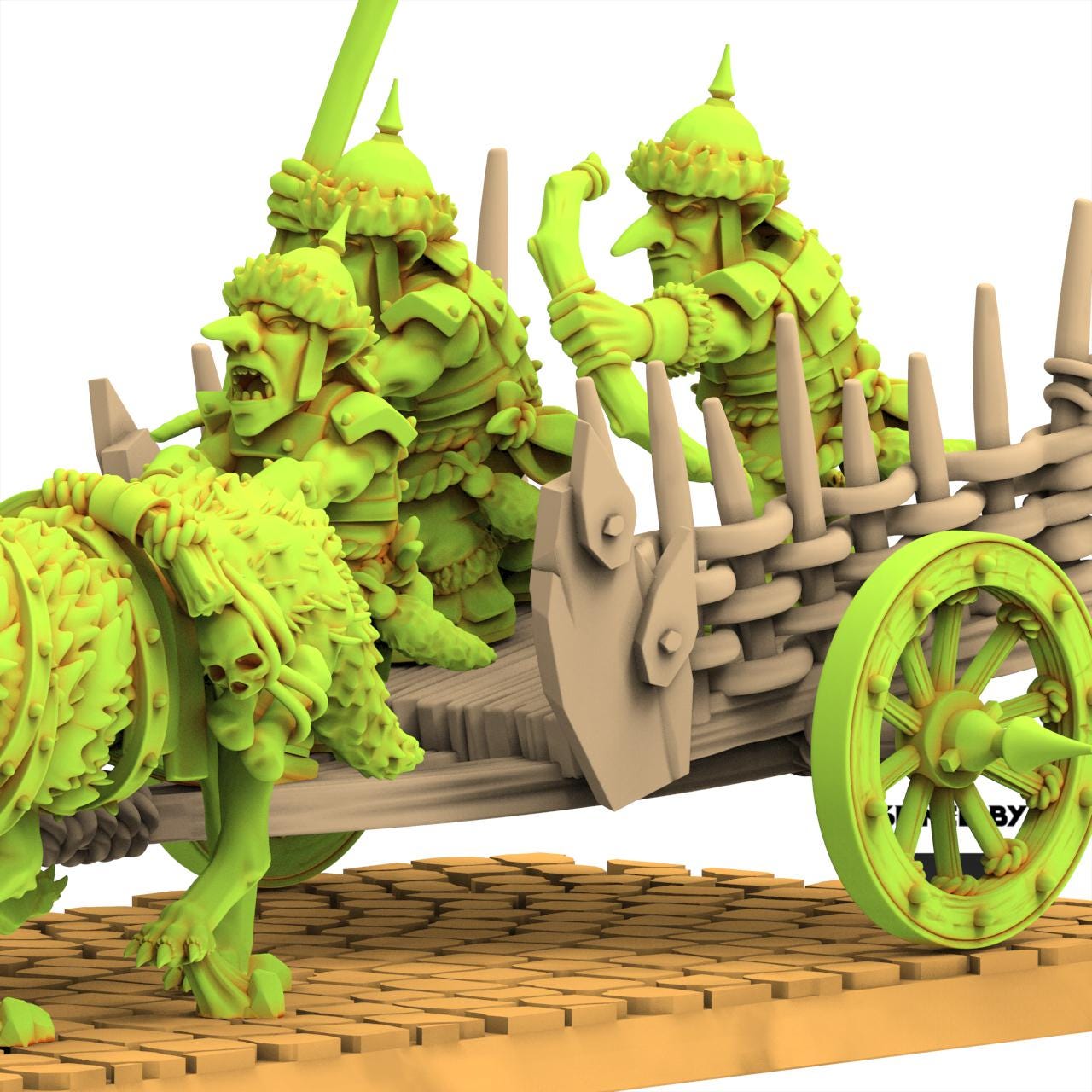 Orc & Goblin - Goblin Chariot - Steppe Goblin - Highlands Miniature