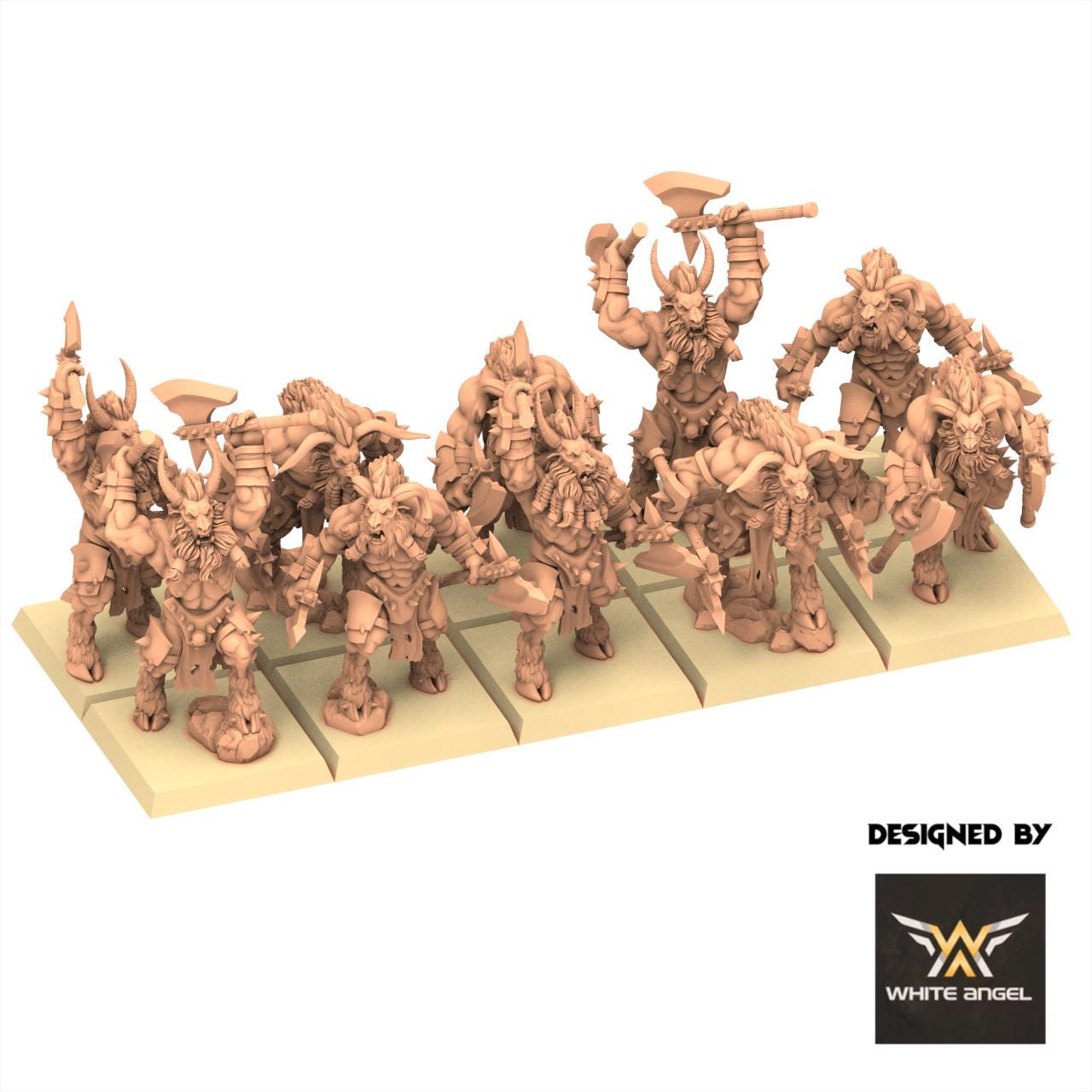Beastmen - Warrior Beserks - White Angel Miniatures