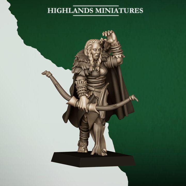 Sylvan Elves - Feral Scouts - Feral - Highlands Miniatures