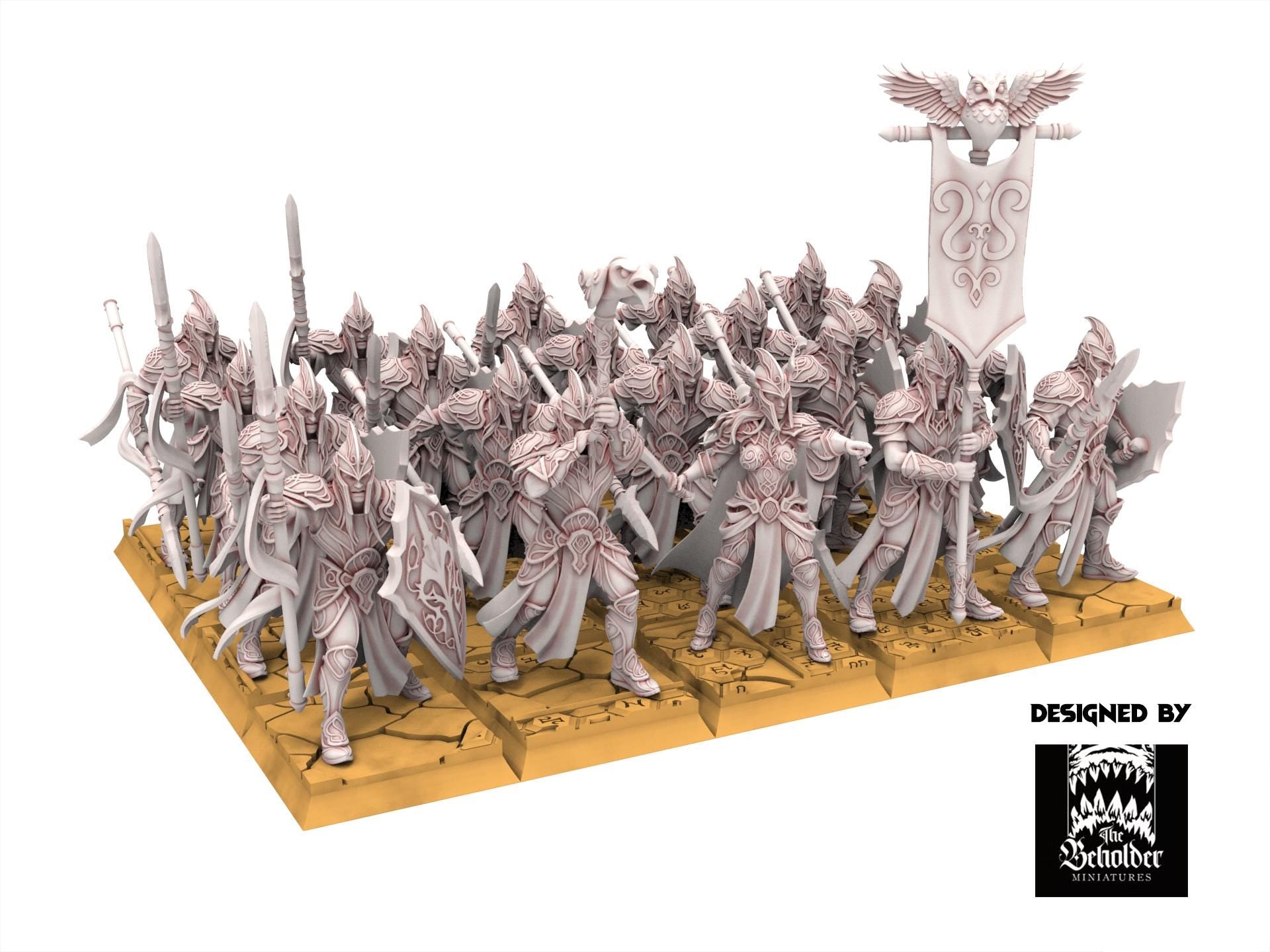 Hight Elves - Warriors - Silvermoor - The Beholder Miniatures