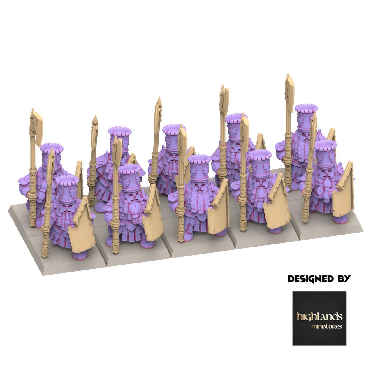 Chaos Dwarves - Heavy Guard - Sons of Marduk - Highlands Miniatures