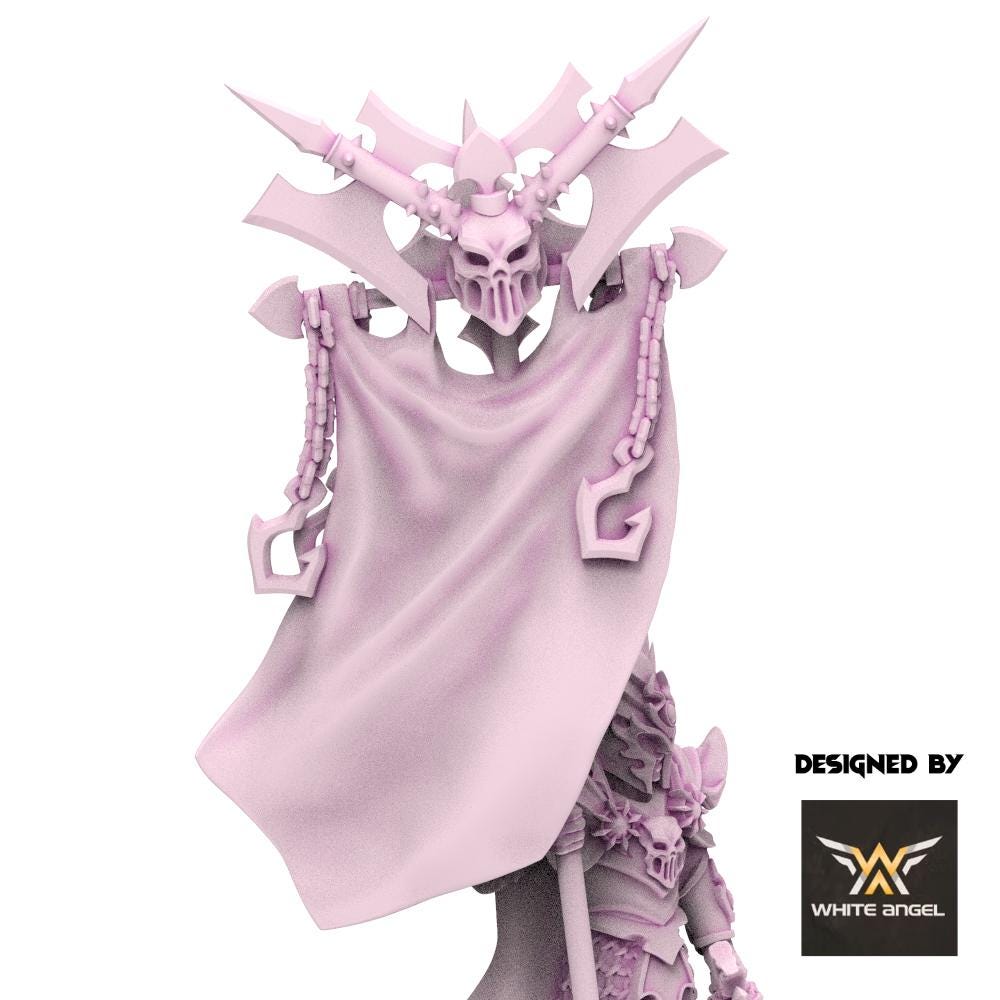 Dark Elves - Dark Standard Bearer - Slaves of Darkness - White Angel Miniatures