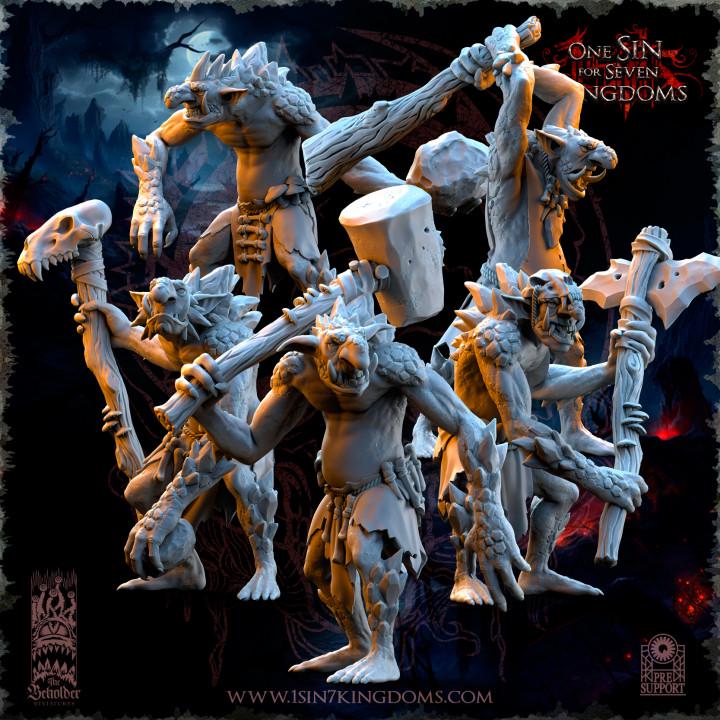 Orc & Goblin - Rock Trolls - The Black horde - The Beholder Miniatures