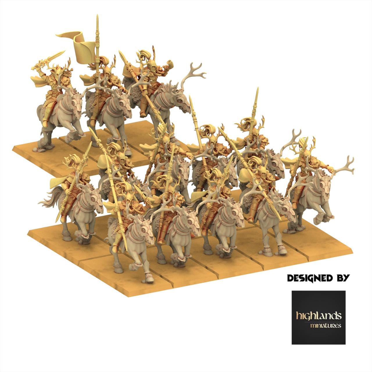 Sylvan Elves - Forest Riders - Feral - Highlands Miniatures
