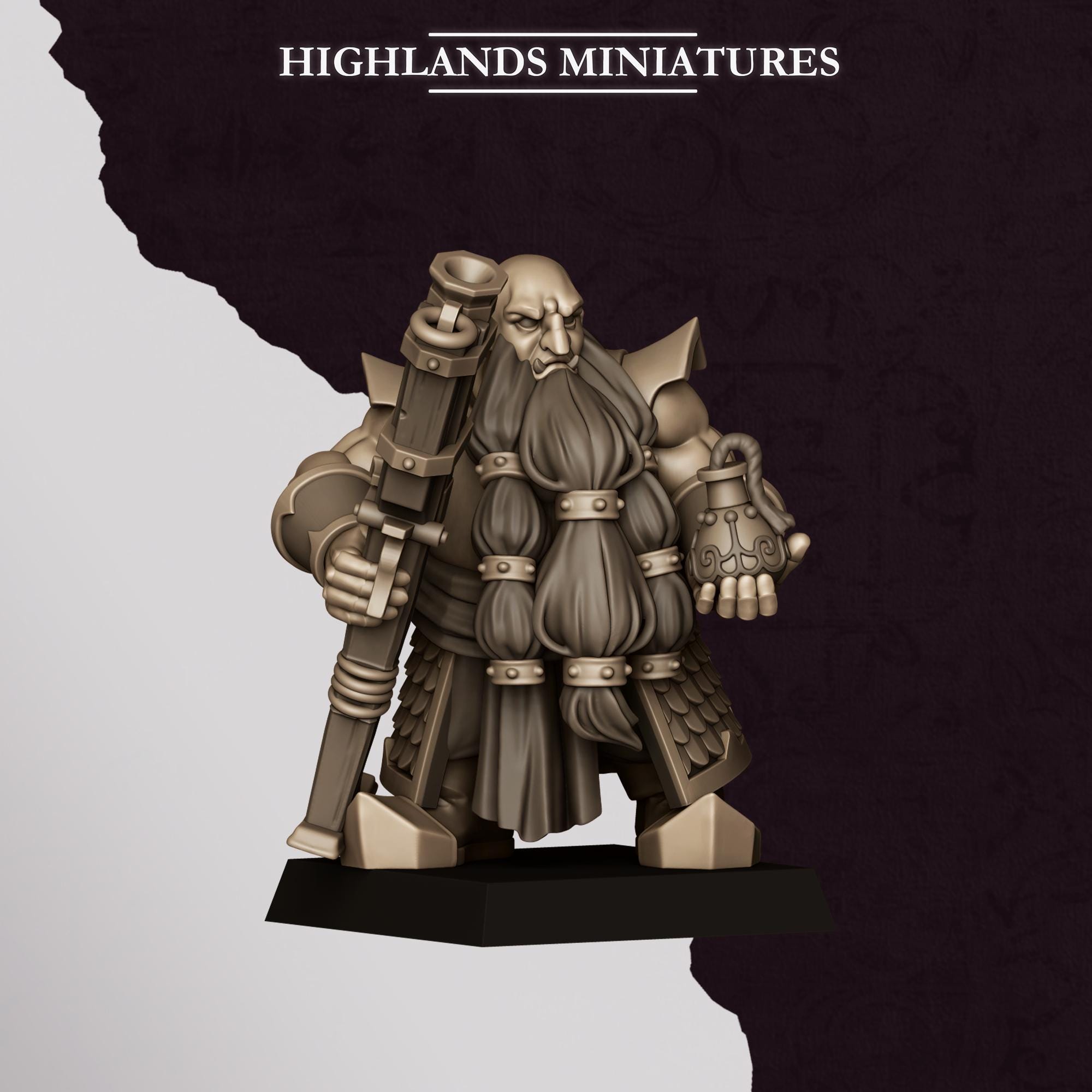 Chaos Dwarves - Shooter With Blunderbuss - Sons of Marduk - Highlands Miniatures