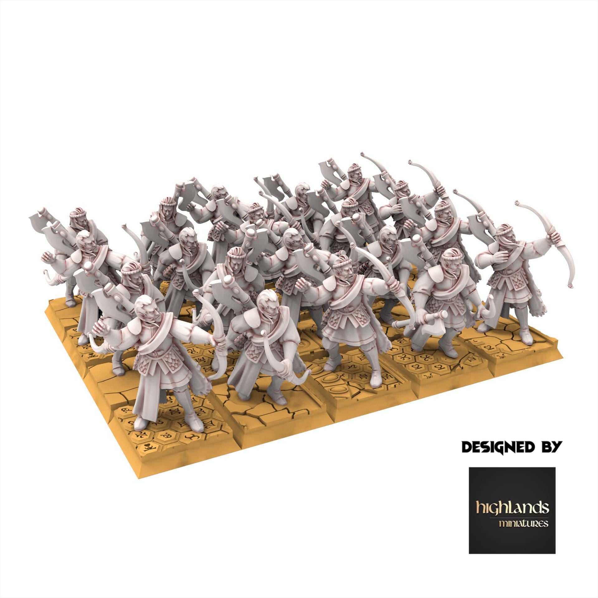 Hight Elves - Nemean Lions with Bows - Aegean - Highlands Miniatures