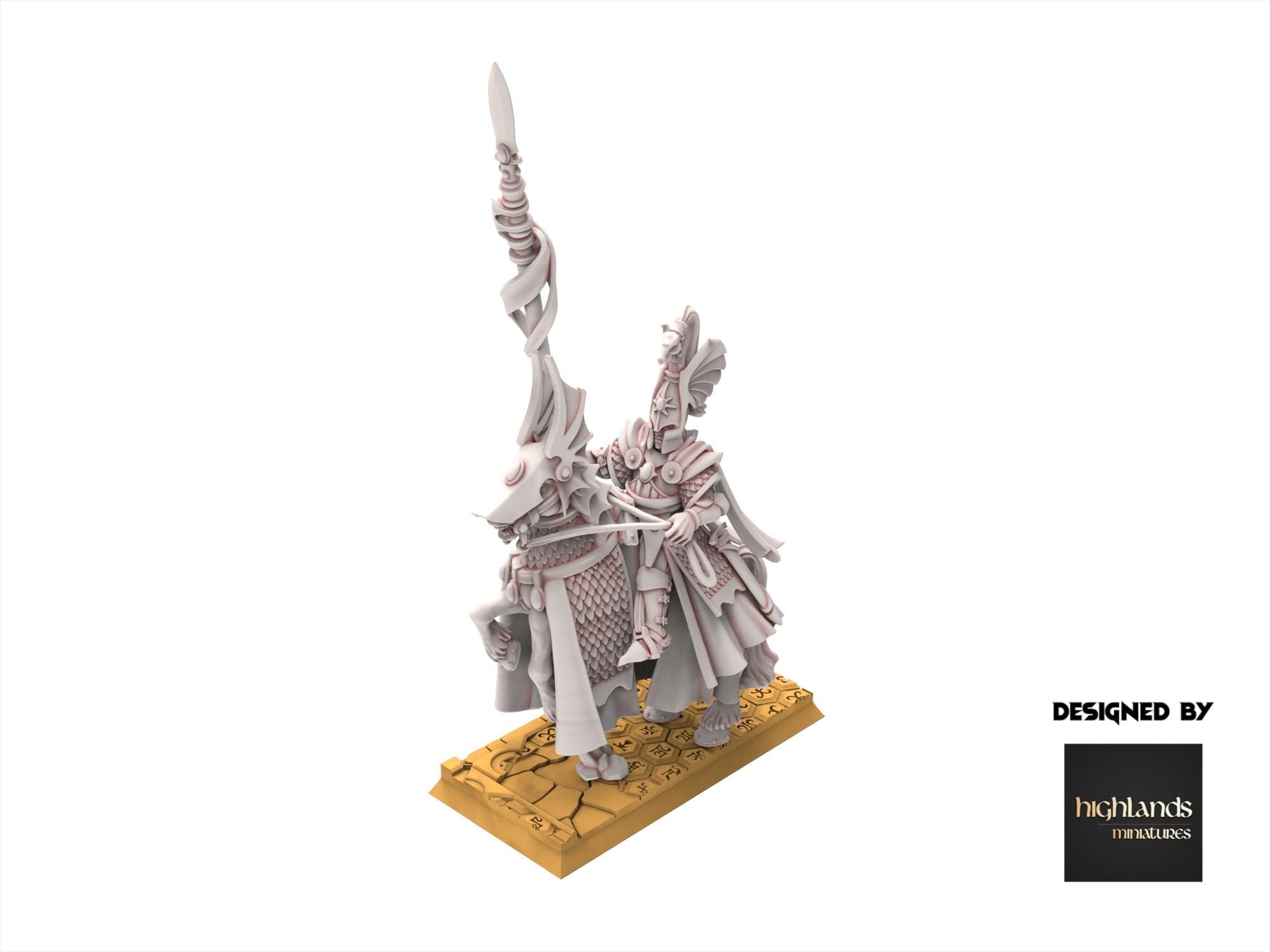 Hight Elves - Mounted Lord - AEGEAN - Highlands Miniatures