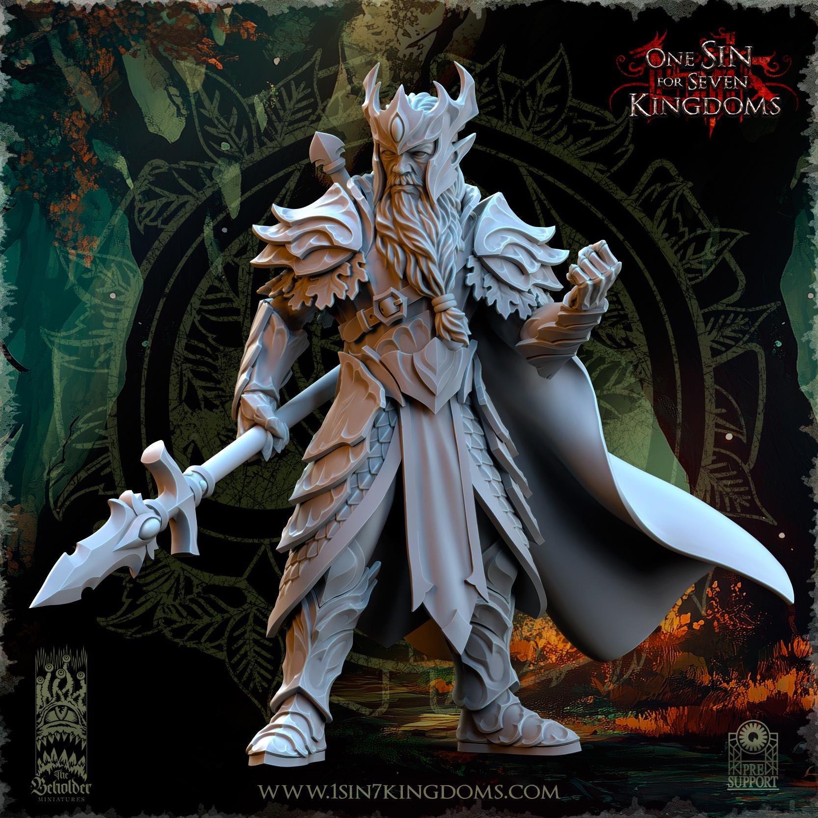 Sylvan Elves - Thalenar, King - Evergreen Elves - The Beholder Miniatures