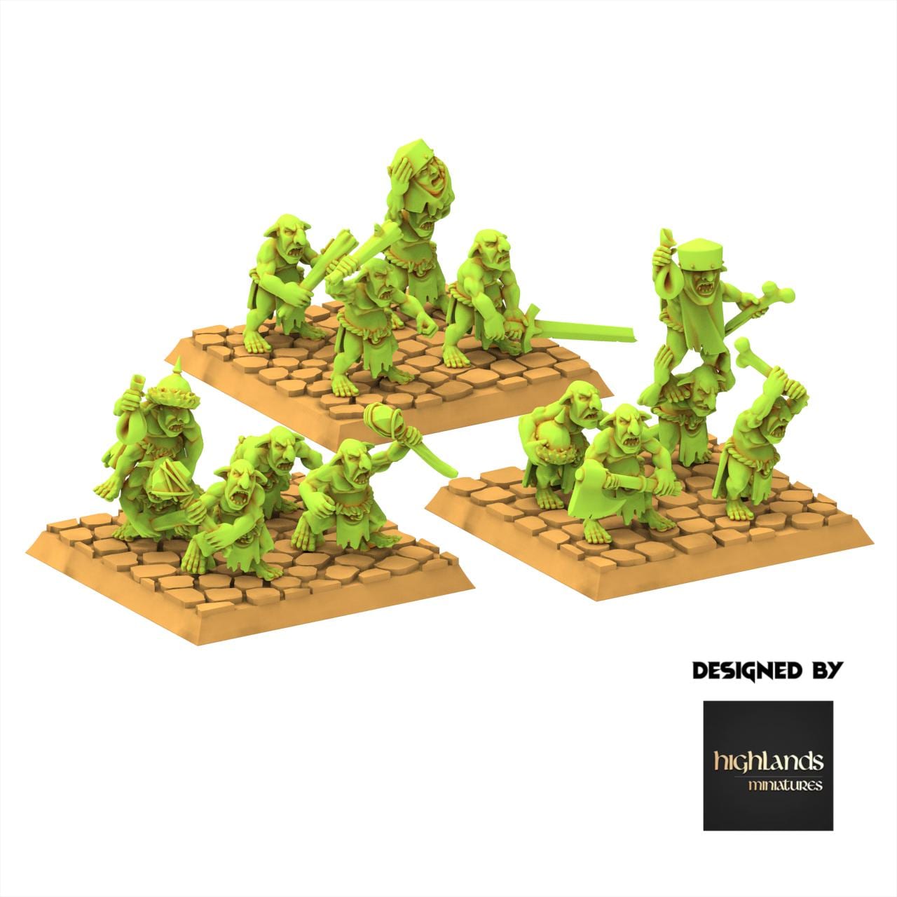 Orc & Goblin - x3 Goblors - Steppe Goblin - Highlands Miniature