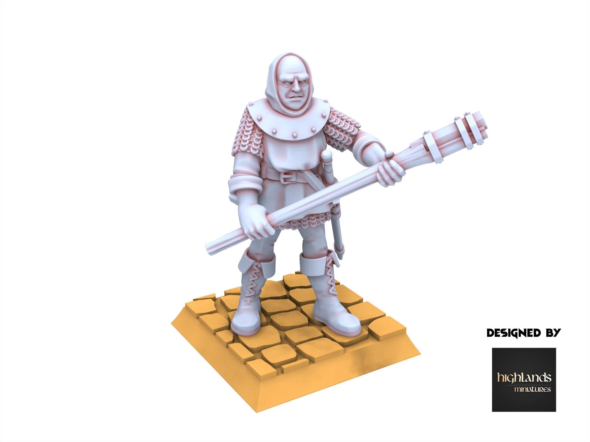 Arthurian Knights - x12 Shooters Handgunners - Gallia - Highlands Miniatures
