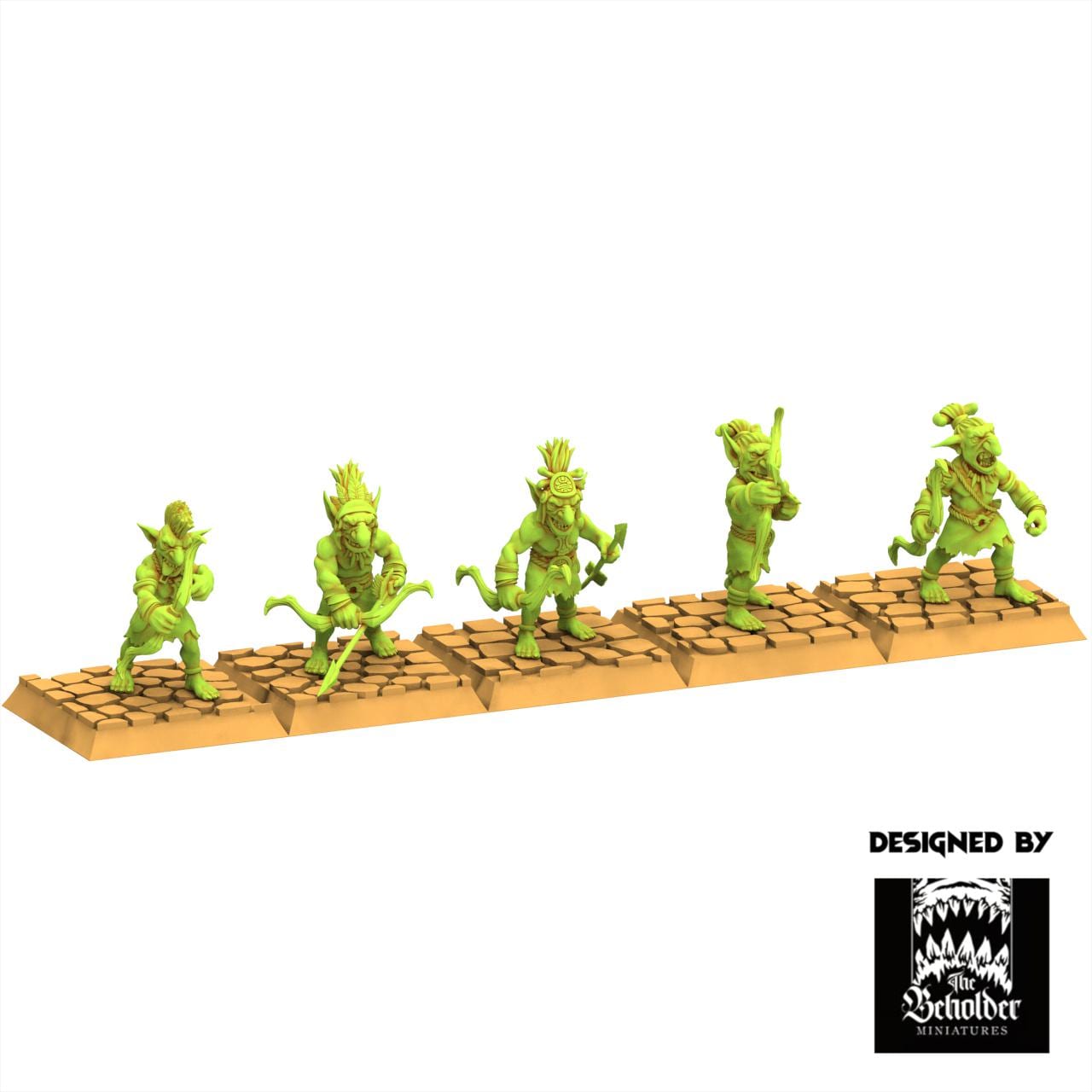 Orc & Goblin - Goblins Jungle Warriors - The Black horde - The Beholder Miniatures