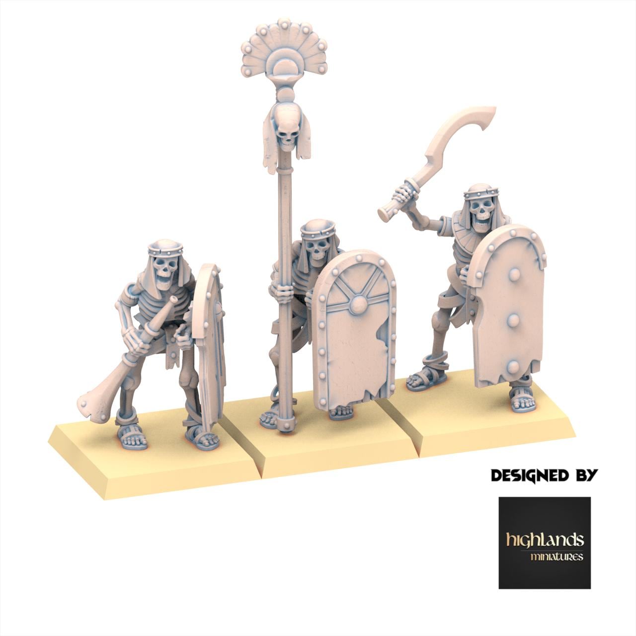 Eternal Dynasties - Ancient Skeletons with Hand Weapons - Eternal Dynasties - Highlands Miniatures