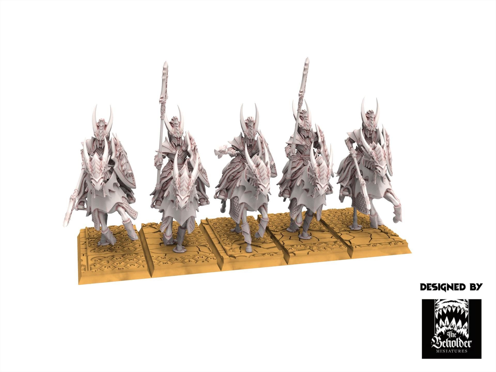 Hight Elves - Dragonborn Knights - Silvermoor - The Beholder Miniatures