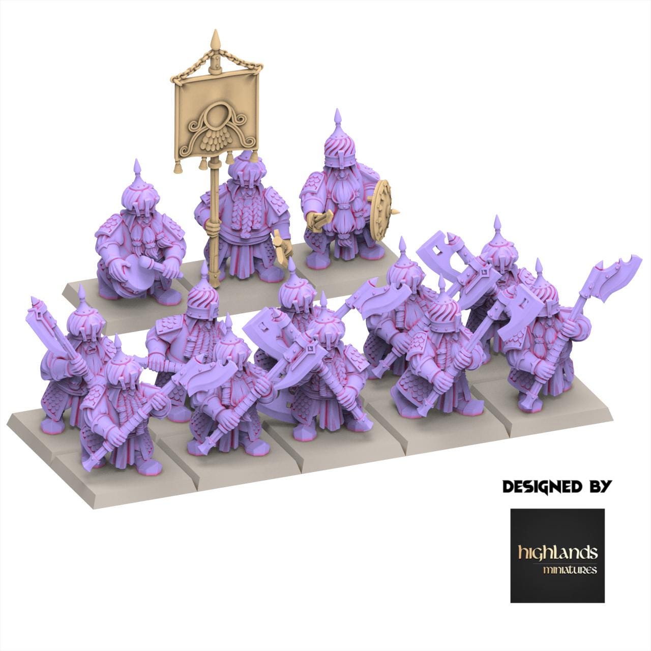 Chaos Dwarves - Warriors With Great Weapons - Sons of Marduk - Highlands Miniatures