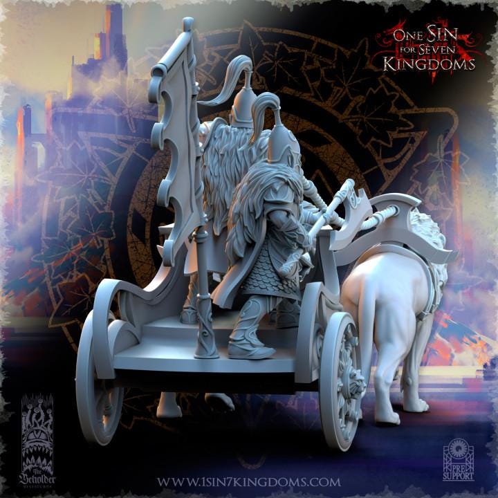 Hight Elves - Bear Guardians Chariot - Silvermoor - The Beholder Miniatures