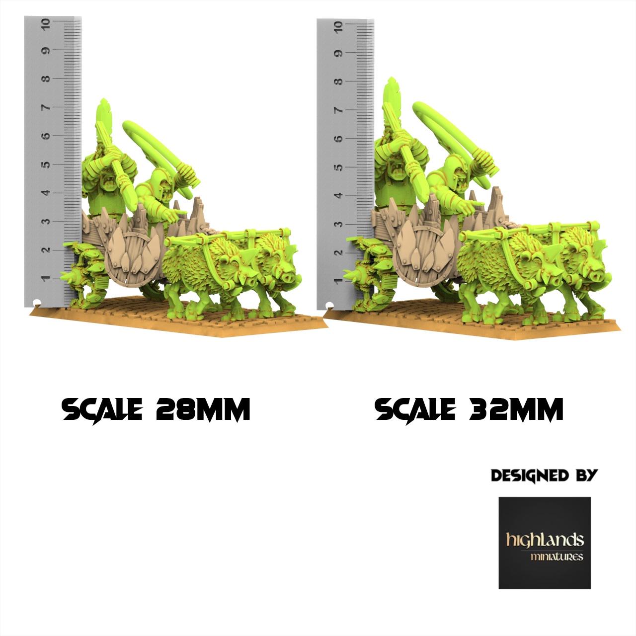 Orc & Goblin - Orc Chariot - Moredhun's Orc - Highlands Miniature
