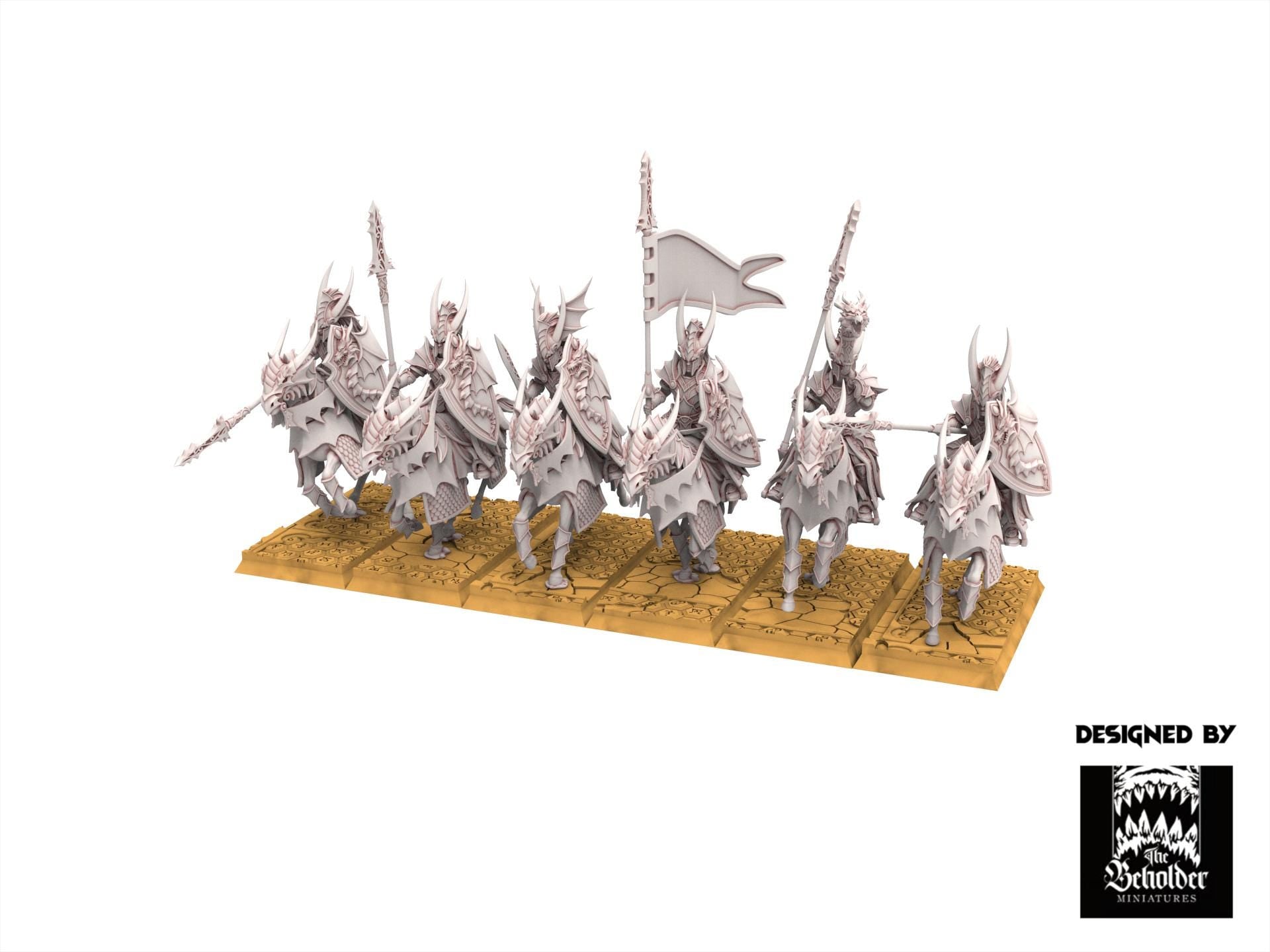 Hight Elves - Dragonborn Knights - Silvermoor - The Beholder Miniatures