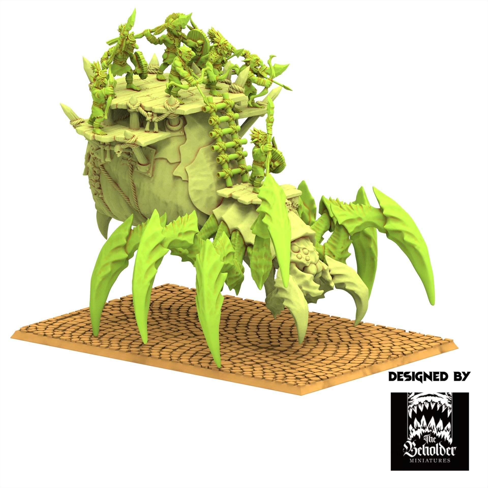 Orc & Goblin - Goblins Behemoth Spider - The Black horde - The Beholder Miniatures